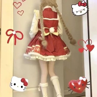 兔芽少女 战袍秋冬 椿雪绒绒奈婷酱原创设计lolita新年款