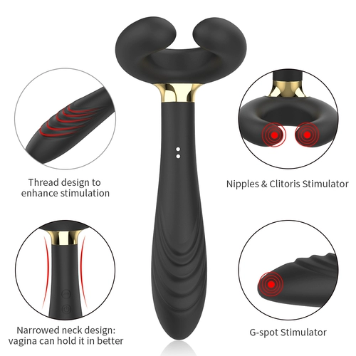 Двойное проникновение G-Spot 3 Motors Dildo Vibrator Sex Toys f