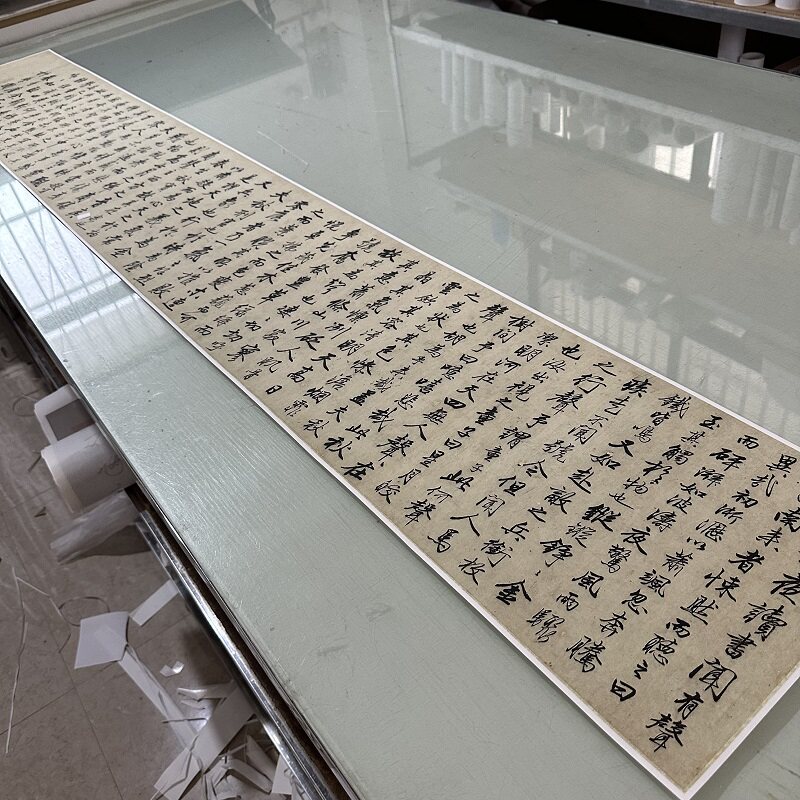 唐寅秋声赋复古书法字画行书真迹宣纸微喷仿古字帖装裱手卷装饰画