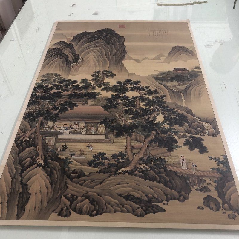 黄应谌陋室铭图轴书画山水国画真迹高清微喷仿古画芯挂画装裱装饰