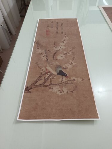 钱选 瑞鹊图书画写生国画真迹微喷仿古画芯装裱挂轴玄关装饰画