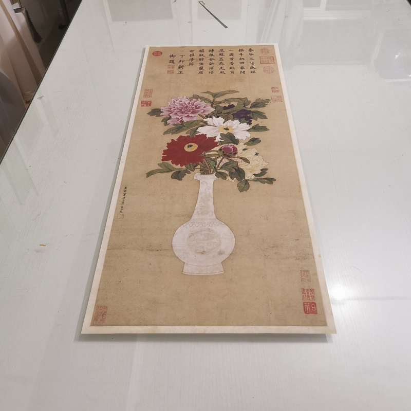张中 太平春色图书画花卉国画微喷仿古临摹酒店玄关挂轴装饰画图片