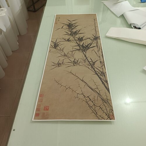顾安 新篁图轴 书画竹子国画真迹高清微喷仿古画芯挂画装裱装饰画