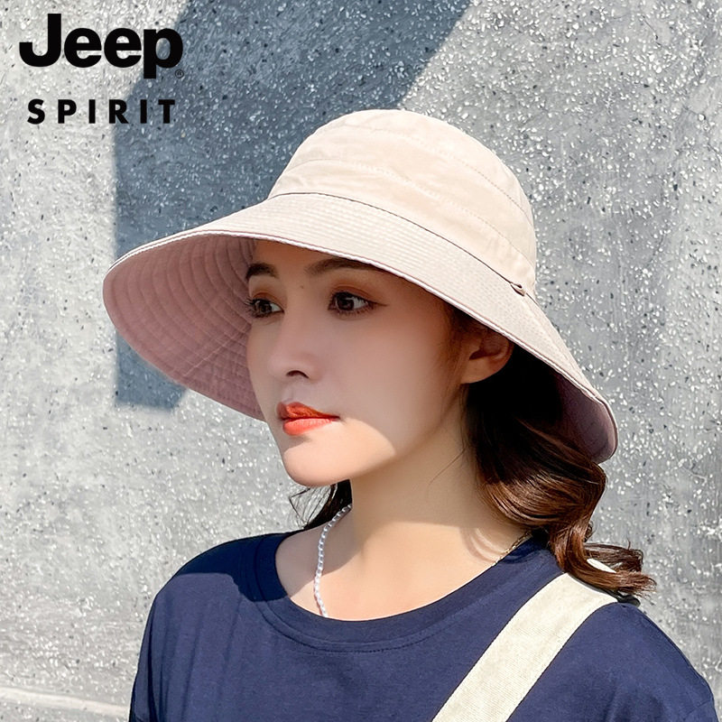 吉普官方正品双面可带女士遮阳帽情侣款渔夫帽透气防晒JEEPSPIRIT