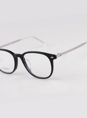 新款高端商务男超轻纯钛镜框MB0448 黑框亲肤板材近视复古眼镜架