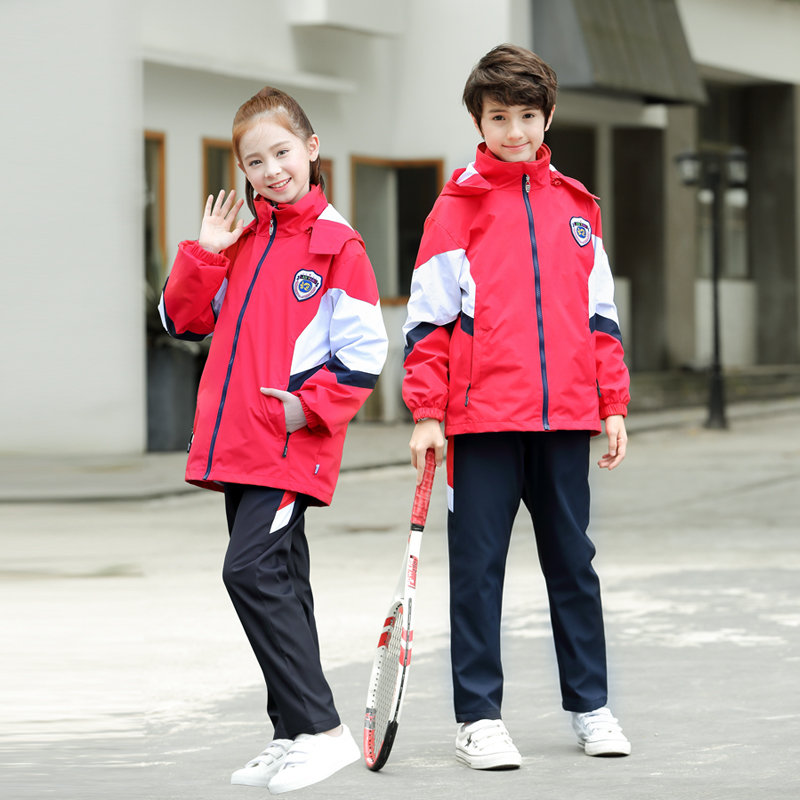 儿童冲锋衣校服秋冬中小学生班服春秋套装幼儿园园服学院风校服