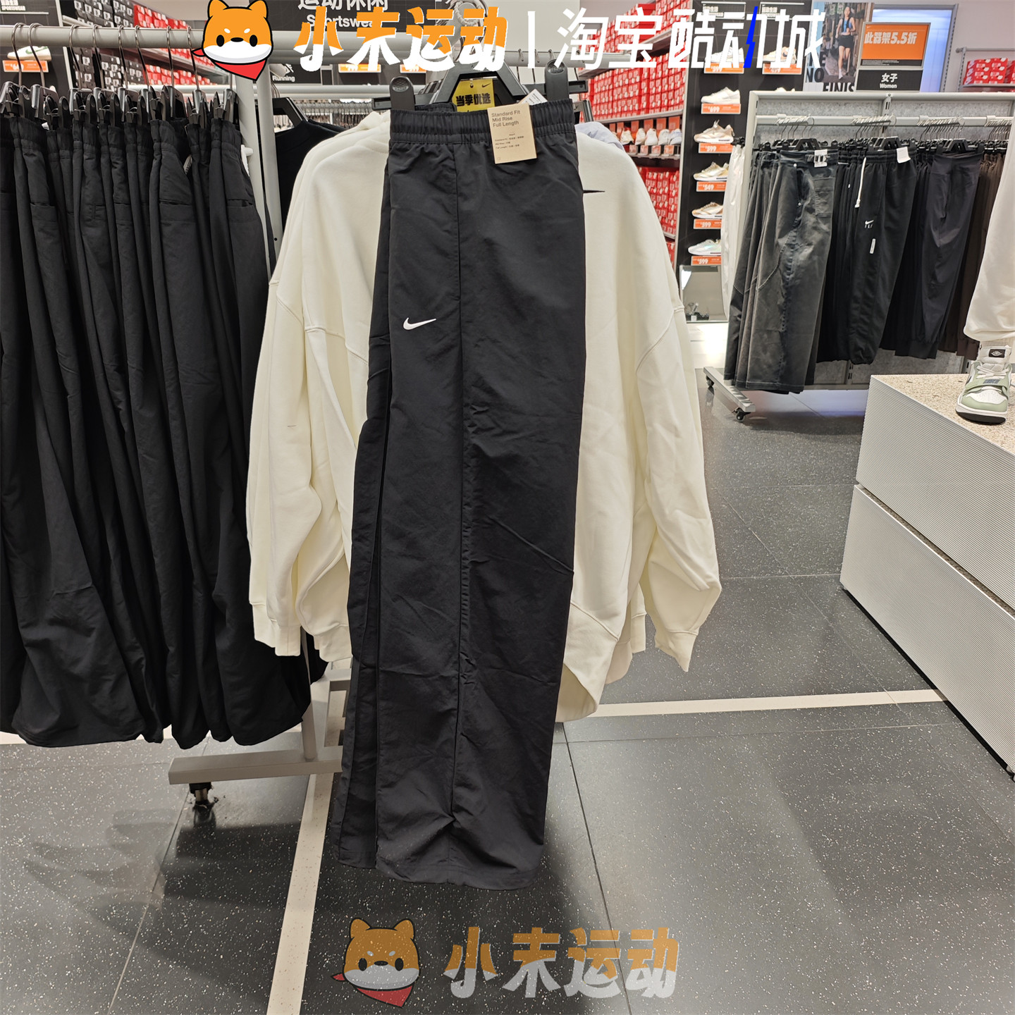 Nike/耐克 正品女子宽松工装透气中腰休闲直筒可收口长裤  FQ3589