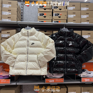 FQ3575 女子亮面保暖面包服漆皮休闲棉服丝绵袄外套 Nike 耐克正品
