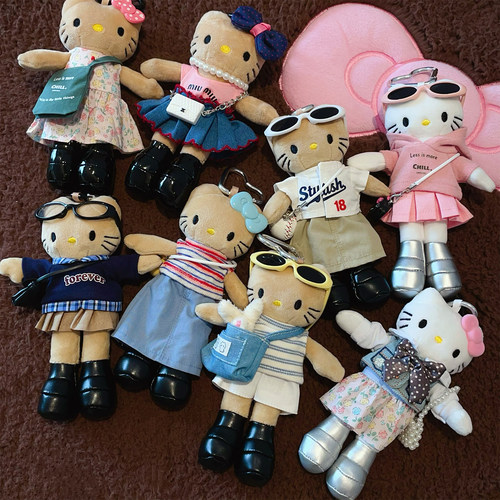 日系HelloKitty长腿毛绒包包挂件