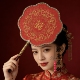 鲸鹿原创金色喜字婚扇中式 秀禾汉服单面绣花新娘结婚喜扇