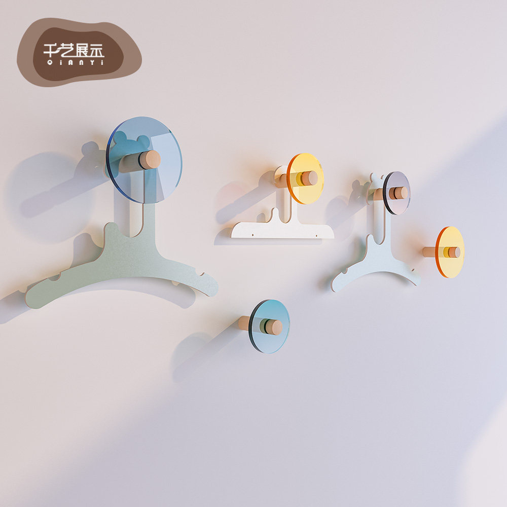 服装展示架正挂免打孔挂钩装饰免钉亚克力墙壁墙上创意布置组合