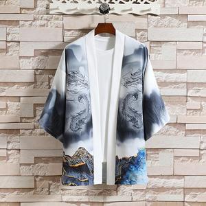 2025夏季新款风 印花汉服风衣开衫披风男DSA008-1K86 P40图片