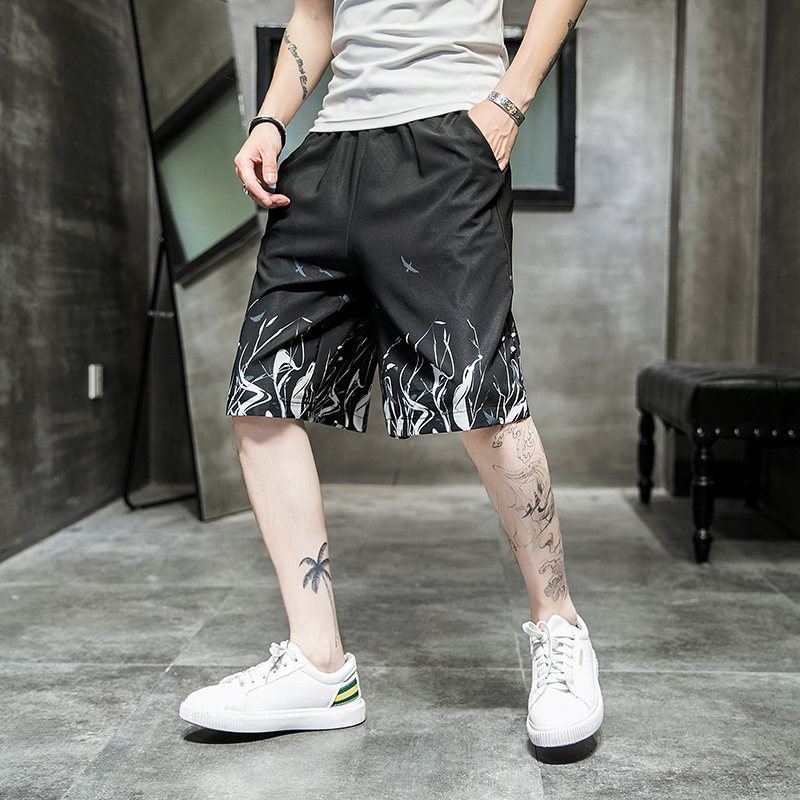 2024夏季印花新款风裤子五分裤男DSA008-1-K16-P30，男装休闲裤，电商A008-1