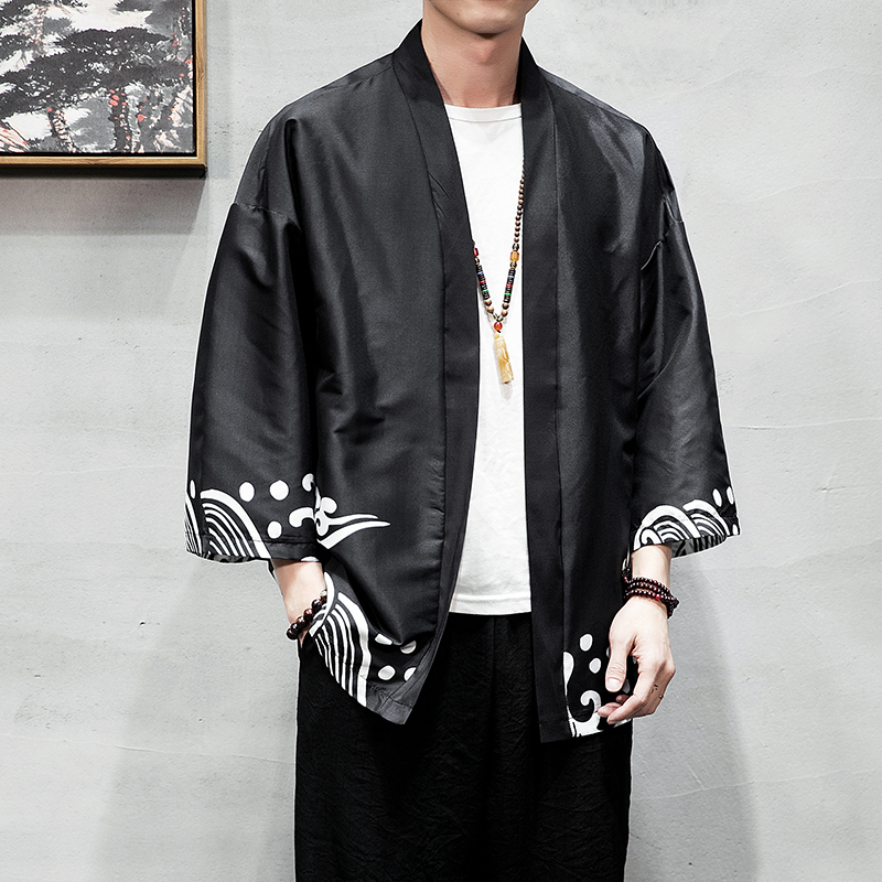 2025夏季新款风，龍图祥云和服开衫披风男款6006K88p40，男装卫衣，电商A008-1