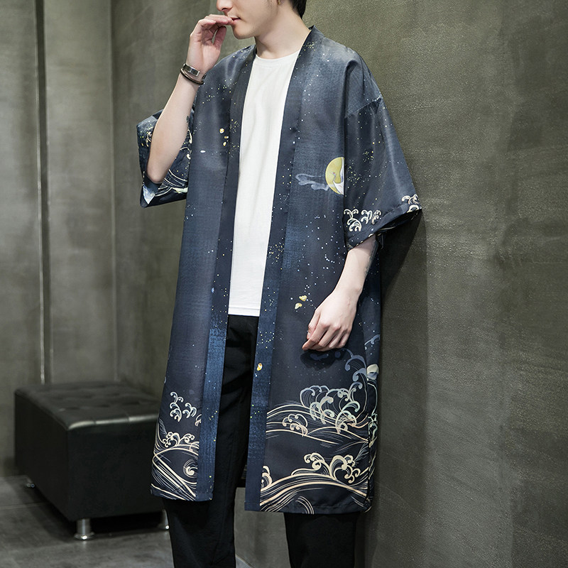 夏季新款风汉服开衫披风男DSA008-1-K208p48,男装风衣,电商A008-1