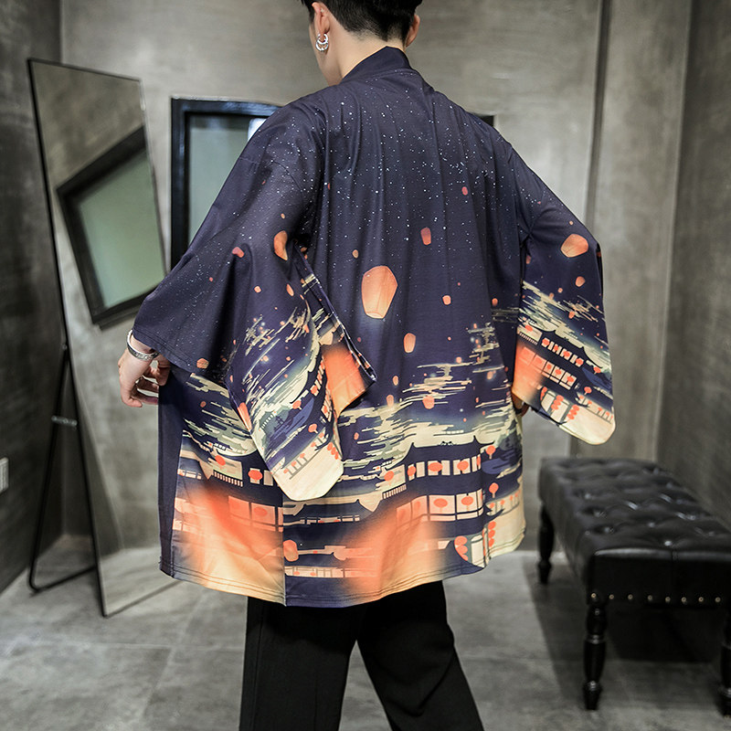 2025夏季新款风 天鹅 墨龙 汉服开衫披风男DS A008-1K03 P40图片