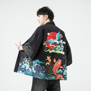 夏季新款风仙鹤 祥鹿汉服开衫披风男DS-A008-1-K93p40图片