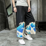 2025夏季印花新款风裤子七分裤男DSA008-1-K15-P35，男装牛仔裤，电商A008-1