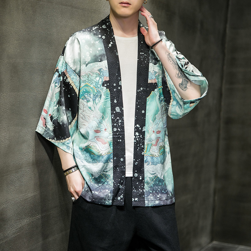2025夏季新款风乘风深龙开衫披风男6006K033p40,男装卫衣,电商A008-1