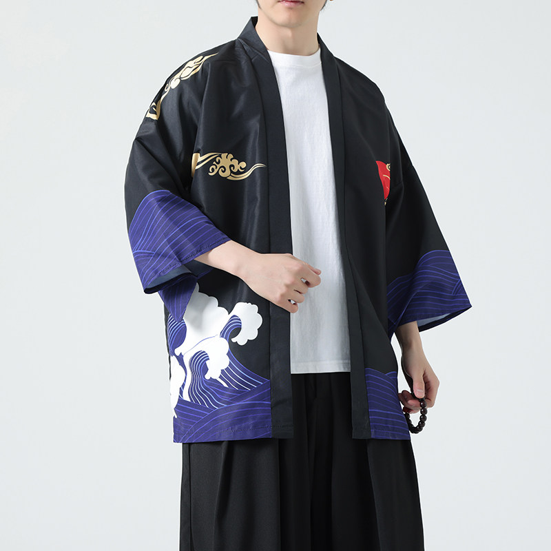 2025夏季新款风白龙汉服风衣开衫披风男DSA008-1K56P40,男装风衣,电商A008-1