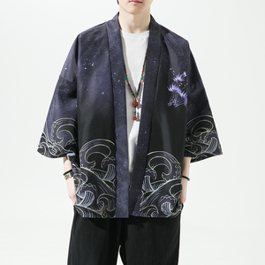 夏季新款风青叶仙草汉服开衫披风男DS-A008-1-K037p40