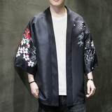 2025夏季新款风飞鹤鲤鱼和服开衫披风男DS-A008-1K02p40，男装卫衣，电商A008-1