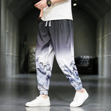 2025春夏风男士裤子仙鹤锦鲤潮宽松裤QT6006-K161-P55，男装休闲裤，电商A008-1