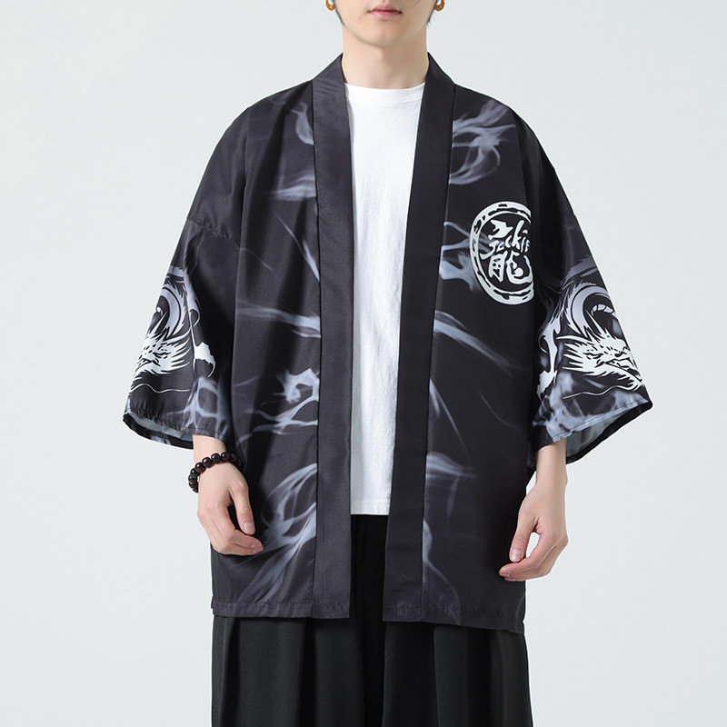 2025夏季新款风白龙汉服风衣开衫披风男DSA008-1K56P40,男装风衣,电商A008-1