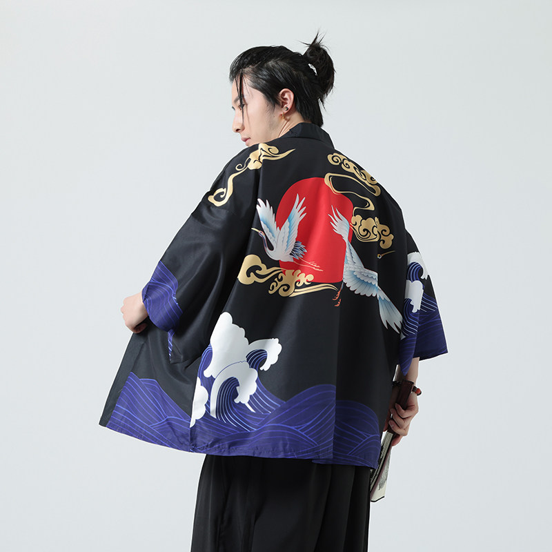 2025夏季新款风白龙汉服风衣开衫披风男DSA008-1K56P40,男装风衣,电商A008-1