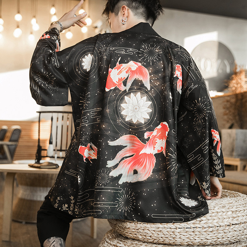 2025夏季新款风天鹅墨龙汉服开衫披风男DSA008-1K03P40,男装民族服装,电商A008-1