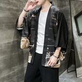 2025夏季新款风天鹅墨龙汉服开衫披风男DSA008-1K03P40，男装民族服装，电商A008-1