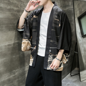 2025夏季新款风 天鹅 墨龙 汉服开衫披风男DS A008-1K03 P40图片