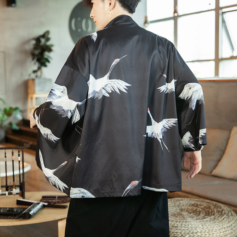 2025夏季新款风仙鹤柳楊汉服服开衫披风男DSA008-1K07p40,男装民族服装,电商A008-1
