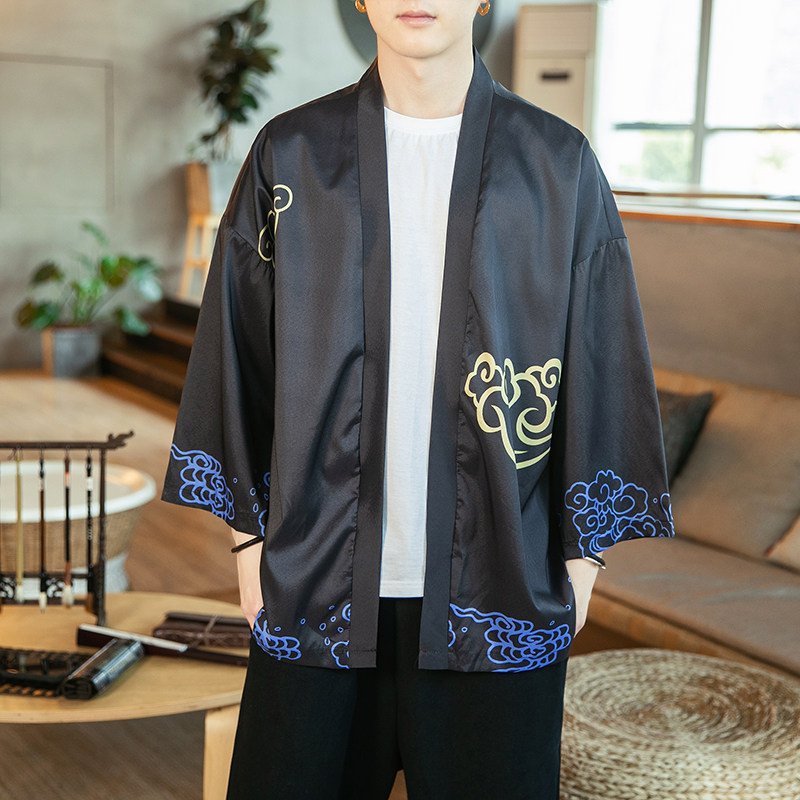 2025夏季新款风柳楊仙鹤汉服服开衫披风男DSA008-1K07p40,男装民族服装,电商A008-1