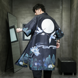 风 长款仙鹤汉服开衫披风男 DSA008-1-K206 p48图片