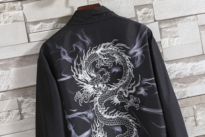 男士秋季新款风印花浮世白龙衬衫QT6006-S601-P45,男装衬衫,电商A008-1