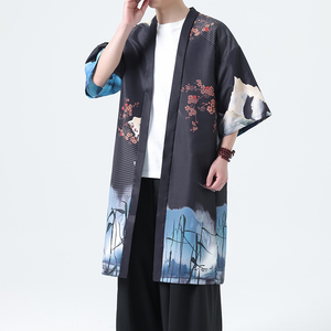 夏季新款风 汉服开衫披风风衣男 DSA008-1-K305 p48图片