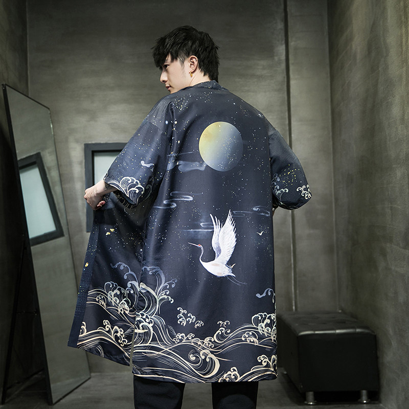 夏季新款风汉服开衫披风男DSA008-1-K208p48,男装风衣,电商A008-1