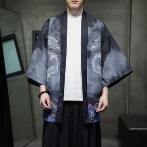 2025夏季新款风 印花汉服风衣开衫披风男DSA008-1K86 P40图片