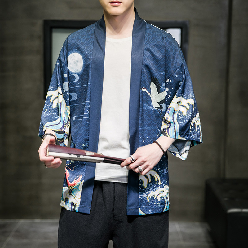夏季新款风汉服开衫披风男DSA008-1K033p40,男装民族服装,电商A008-1