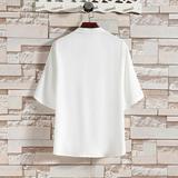 夏季男士短袖纯色冰丝衬衫男宽松衬衣A008-1-S1101-P35，男装T恤，电商A008-1