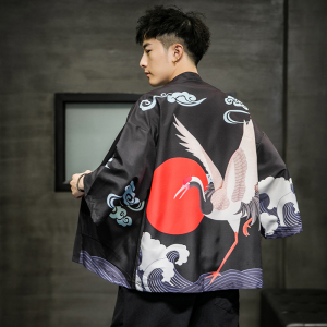 2025夏季新款风 双龙 逐日 和服开衫披风男6006K032p40，男装卫衣，电商A008-1
