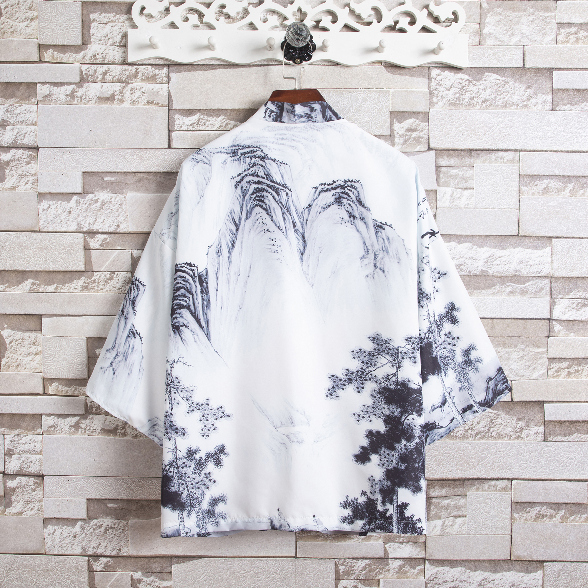 2025夏季新款风白龙武道青鸾和服开衫披风男6006K56P40，男装卫衣，电商A008-1