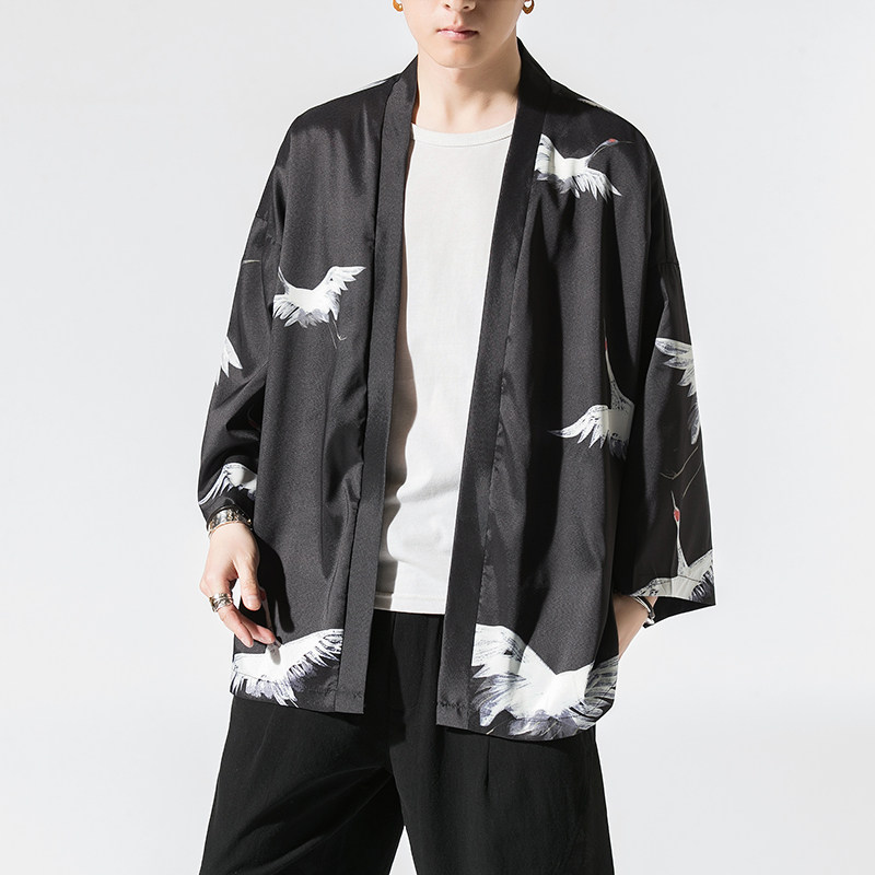 夏季新款风仙鹤柳楊汉服服开衫披风男DSA008-1K07p40,男装民族服装,电商A008-1