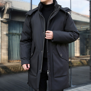 羽绒服中长款 胖子外套加厚2024款 潮流帅气男装 加大码 品牌冬季 男士