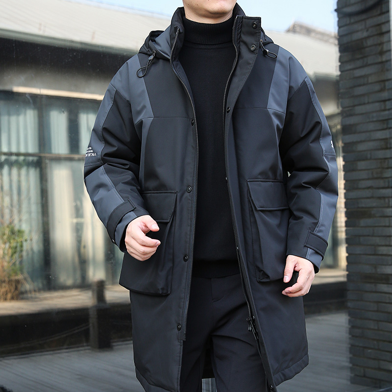 冬季羽绒服派克服胖子大码连帽