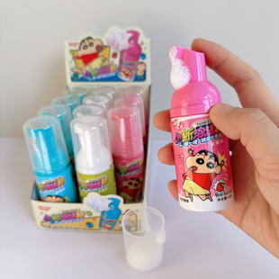 今馋乐小新泡沫糖液体糖泡沫流质糖果按压喷嘴便携儿童零食批发
