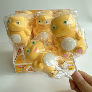 今馋乐3D奶龙形棉花糖网红同款儿童怀旧果味休闲零食品棒棒糖批发