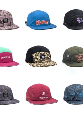 小众薄款速干透气运动五片帽 户外跑步防晒休闲百搭平沿帽B0801