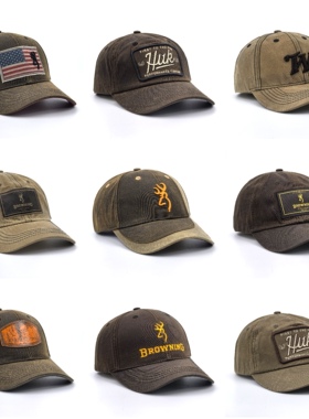 油蜡布 外贸小众欧美简约时尚户外休闲百搭棒球帽平沿帽B0510